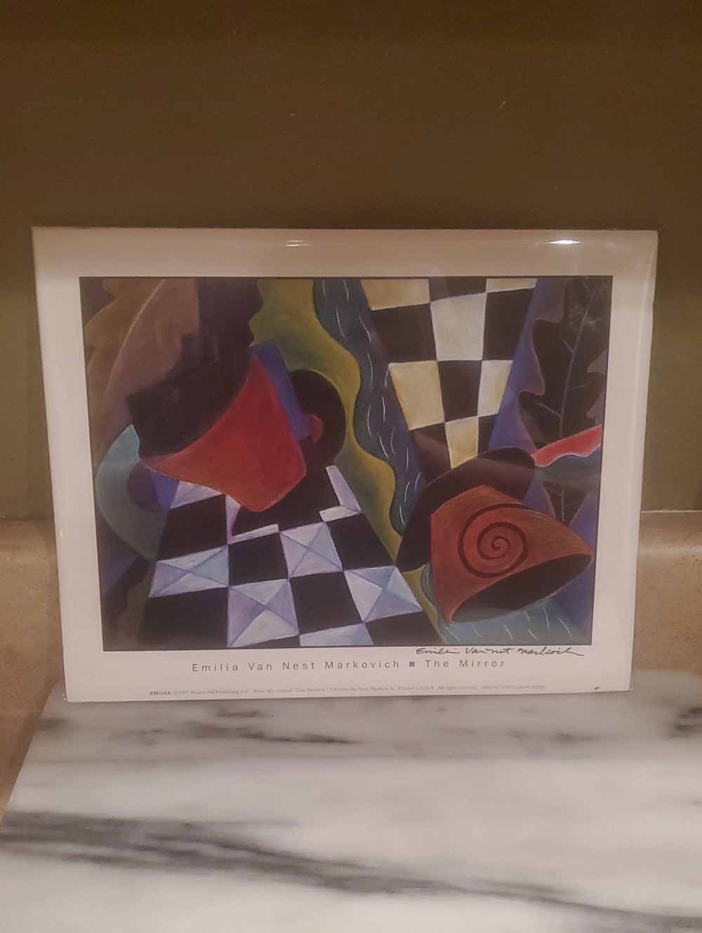 Emilia Van Nest Markovich 'The Mirror' Signed Art Print - Multicolor